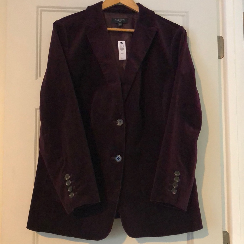 Talbots deep plum blazer